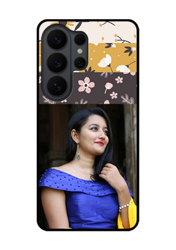 Samsung Galaxy S26 Ultra 5G Custom Glass Phone Case - Stylish Floral Design