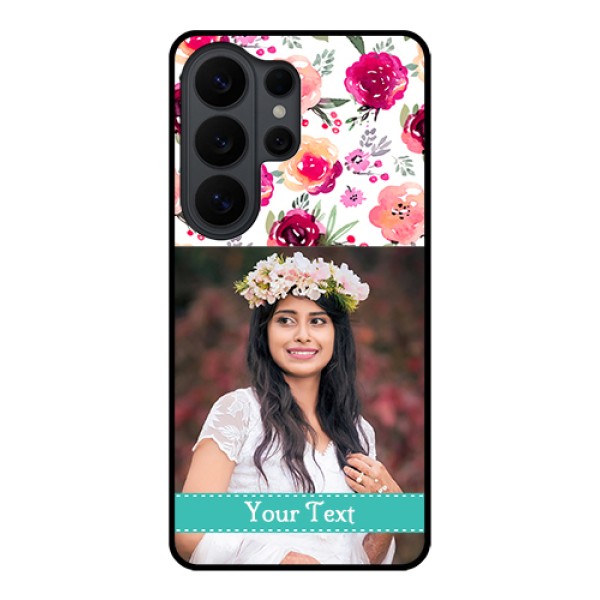 Samsung Galaxy S26 Ultra 5G Custom Glass Phone Case - Water Colors Floral Design Samsung Galaxy S26 Ultra 5G Custom Glass Phone Case - Water Colors Floral Design
