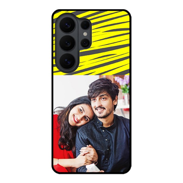 Samsung Galaxy S26 Ultra 5G Custom Glass Phone Case - Yellow Abstract Design