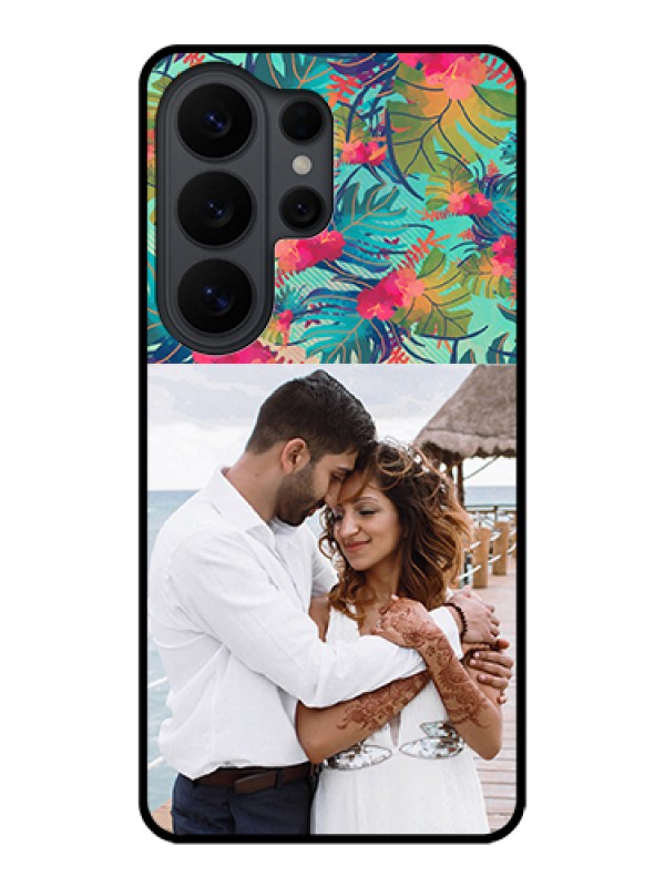 Custom Samsung Galaxy S26 Ultra 5G Custom Glass Phone Case - Watercolor Floral Design
