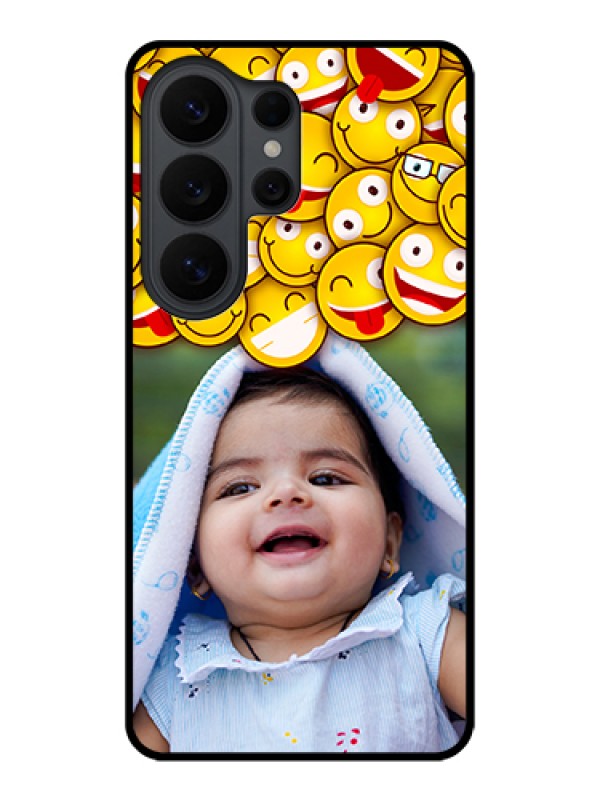 Custom Samsung Galaxy S26 Ultra 5G Custom Glass Phone Case - With Smiley Emoji Design