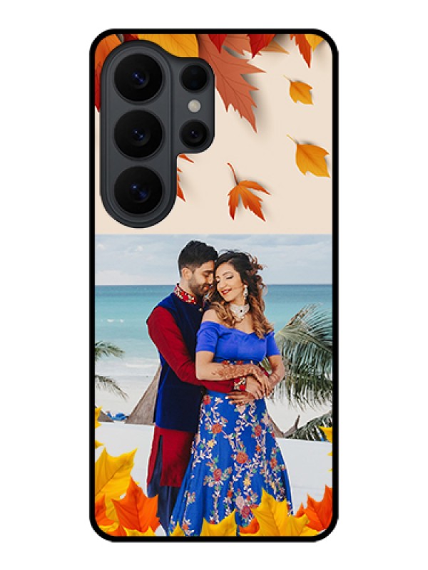 Custom Samsung Galaxy S26 Ultra 5G Custom Glass Phone Case - Autumn Maple Leaves Design