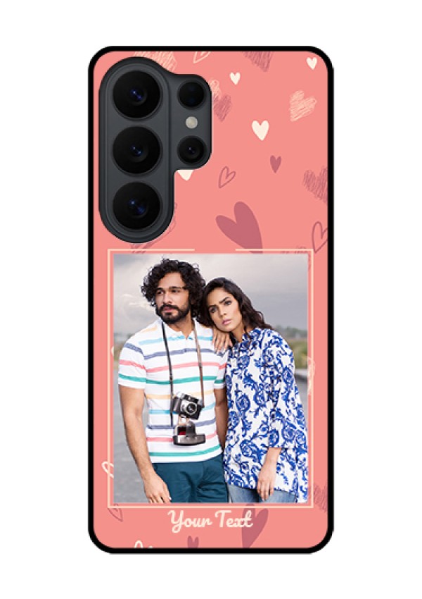 Samsung Galaxy S26 Ultra 5G Custom Glass Phone Case - Love Doodle Art Design