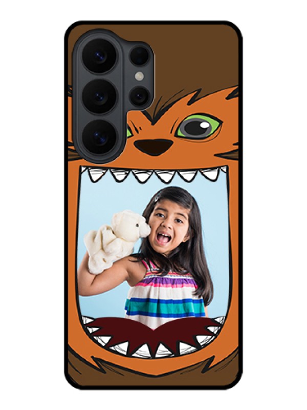 Custom Samsung Galaxy S26 Ultra 5G Custom Glass Phone Case - Owl Monster Back Case Design