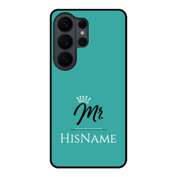 Samsung Galaxy S26 Ultra 5G Custom Glass Phone Case - Mr With Name Design