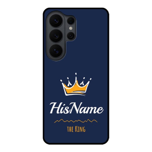 Samsung Galaxy S26 Ultra 5G Custom Glass Phone Case - King With Name Design