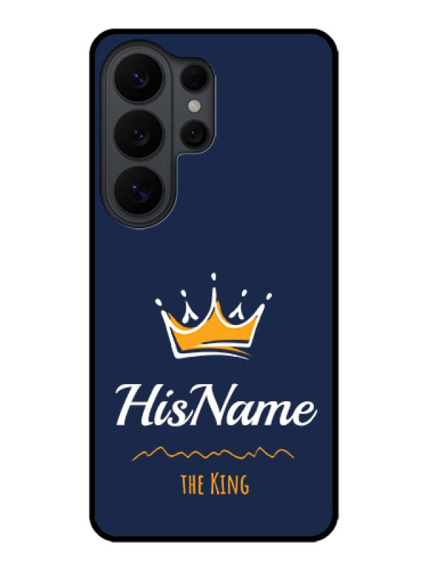 Custom Samsung Galaxy S26 Ultra 5G Custom Glass Phone Case - King With Name Design