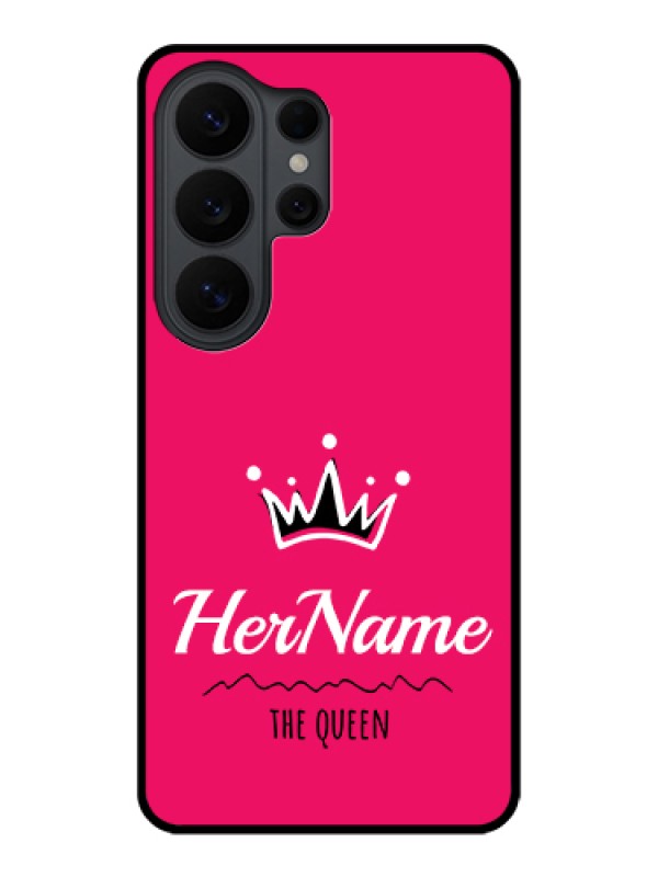 Custom Samsung Galaxy S26 Ultra 5G Custom Glass Phone Case - Queen With Name Design