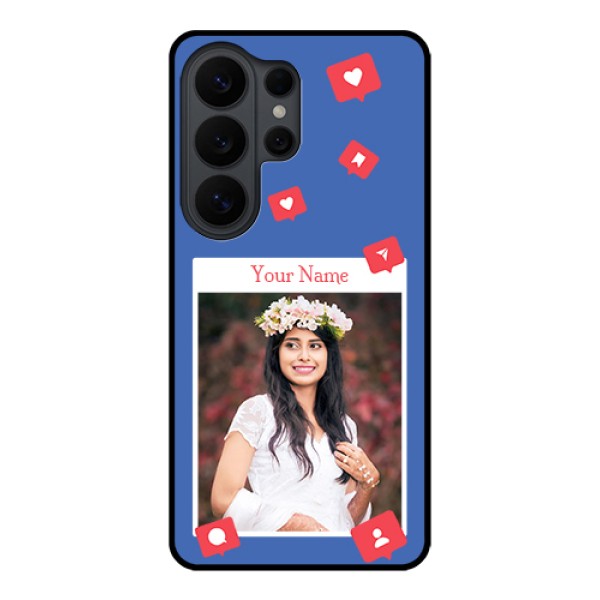 Samsung Galaxy S26 Ultra 5G Custom Glass Phone Case - Like Share And Comment Design