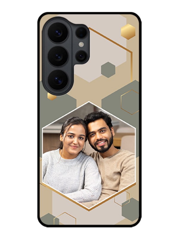 Custom Samsung Galaxy S26 Ultra 5G Custom Glass Phone Case - Stylish Hexagon Pattern Design