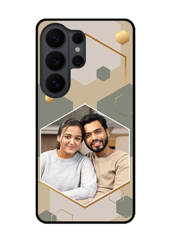 Samsung Galaxy S26 Ultra 5G Custom Glass Phone Case - Stylish Hexagon Pattern Design
