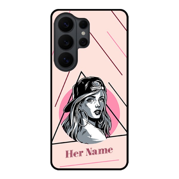 Samsung Galaxy S26 Ultra 5G Custom Glass Phone Case - Rockstar Girl Design Samsung Galaxy S26 Ultra 5G Custom Glass Phone Case - Rockstar Girl Design