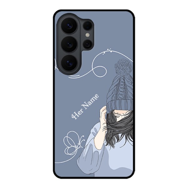 Samsung Galaxy S26 Ultra 5G Custom Glass Phone Case - Girl In Winter Outfit Design Samsung Galaxy S26 Ultra 5G Custom Glass Phone Case - Girl In Winter Outfit Design
