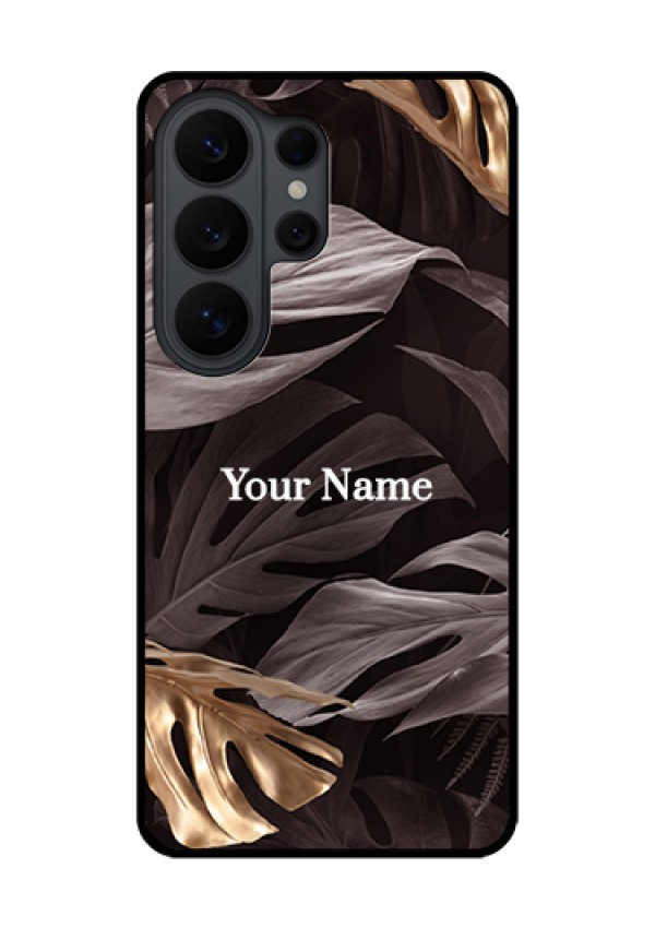 Samsung Galaxy S26 Ultra 5G Custom Glass Phone Case - Wild Leaves Digital Paint Design
