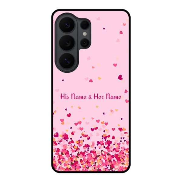 Samsung Galaxy S26 Ultra 5G Custom Glass Phone Case - Floating Hearts Design Samsung Galaxy S26 Ultra 5G Custom Glass Phone Case - Floating Hearts Design