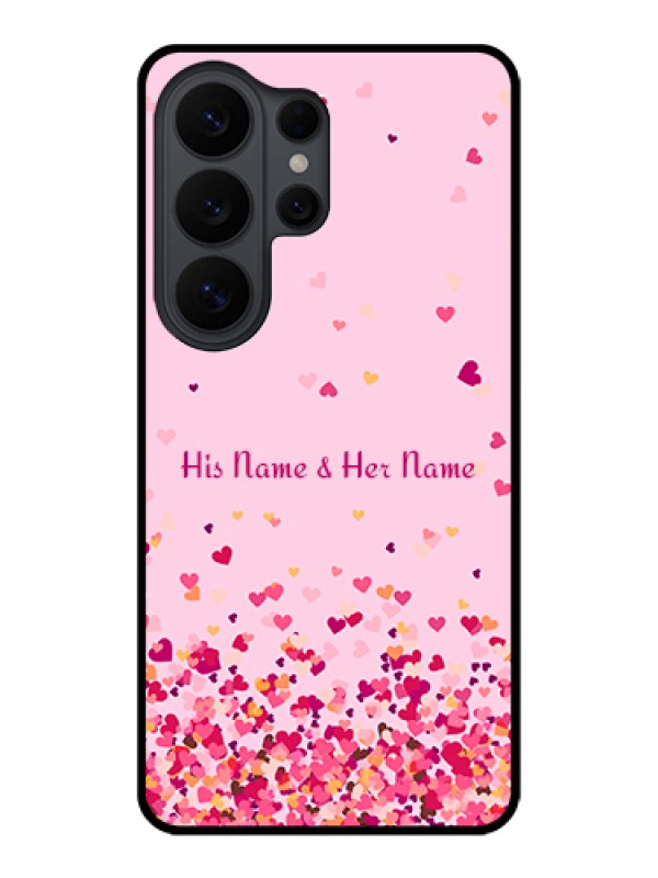 Custom Samsung Galaxy S26 Ultra 5G Custom Glass Phone Case - Floating Hearts Design