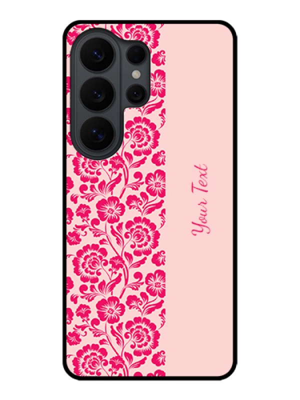 Custom Samsung Galaxy S26 Ultra 5G Custom Glass Phone Case - Attractive Floral Pattern Design
