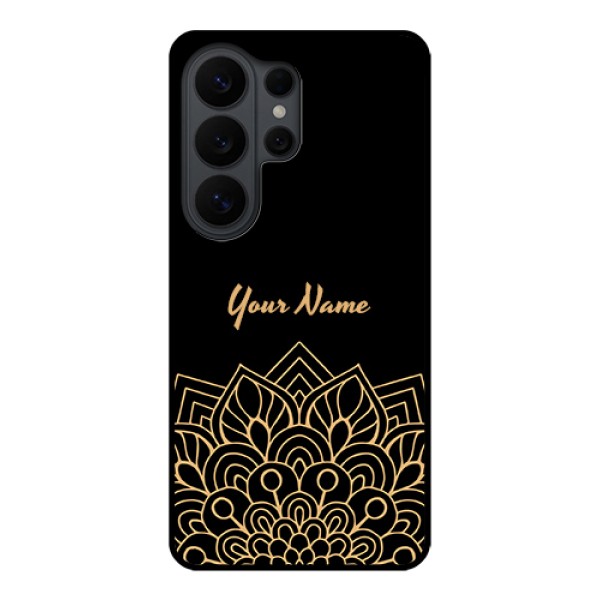 Samsung Galaxy S26 Ultra 5G Custom Glass Phone Case - Golden Mandala Design