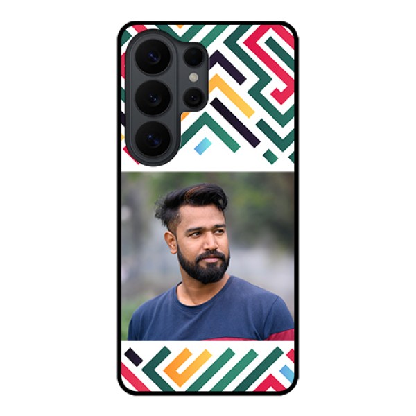 Samsung Galaxy S26 Ultra 5G Custom Glass Phone Case - Colorful Maze Pattern Design Samsung Galaxy S26 Ultra 5G Custom Glass Phone Case - Colorful Maze Pattern Design