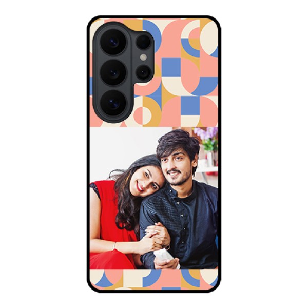 Samsung Galaxy S26 Ultra 5G Custom Glass Phone Case - Semi - Circle Maze Pattern Design