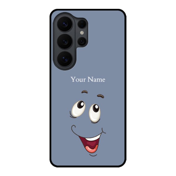 Samsung Galaxy S26 Ultra 5G Custom Glass Phone Case - Laughing Cartoon Face Design