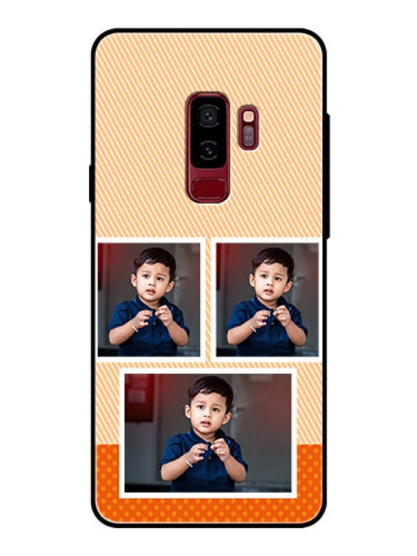 Custom Samsung Galaxy S9 Plus Photo Printing on Glass Case  - Bulk Photos Upload Design