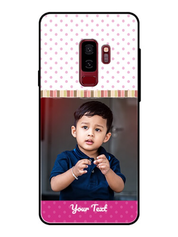 Custom Samsung Galaxy S9 Plus Photo Printing on Glass Case  - Cute Girls Cover Design