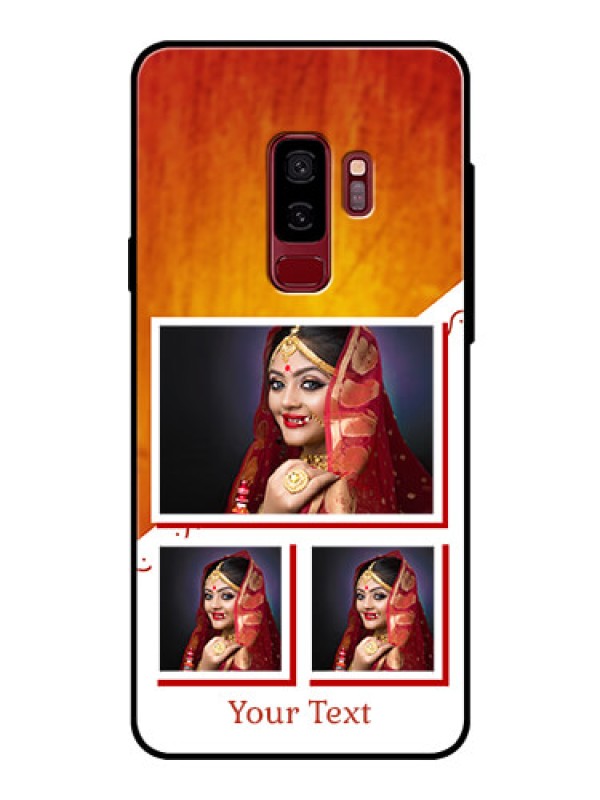 Custom Samsung Galaxy S9 Plus Custom Glass Phone Case  - Wedding Memories Design  