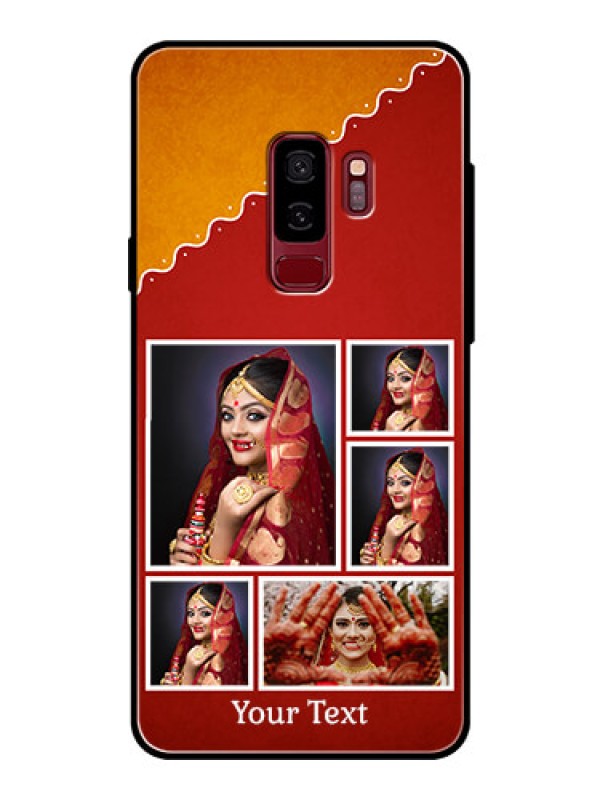 Custom Samsung Galaxy S9 Plus Personalized Glass Phone Case  - Wedding Pic Upload Design