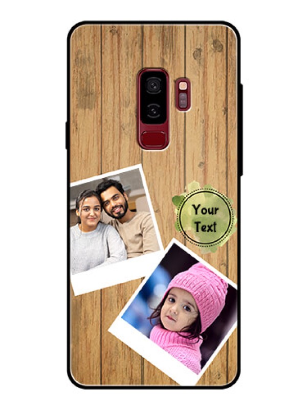 Custom Samsung Galaxy S9 Plus Custom Glass Phone Case  - Wooden Texture Design