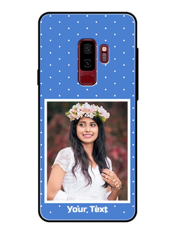 Custom Samsung Galaxy S9 Plus Photo Printing on Glass Case  - Polka dots design