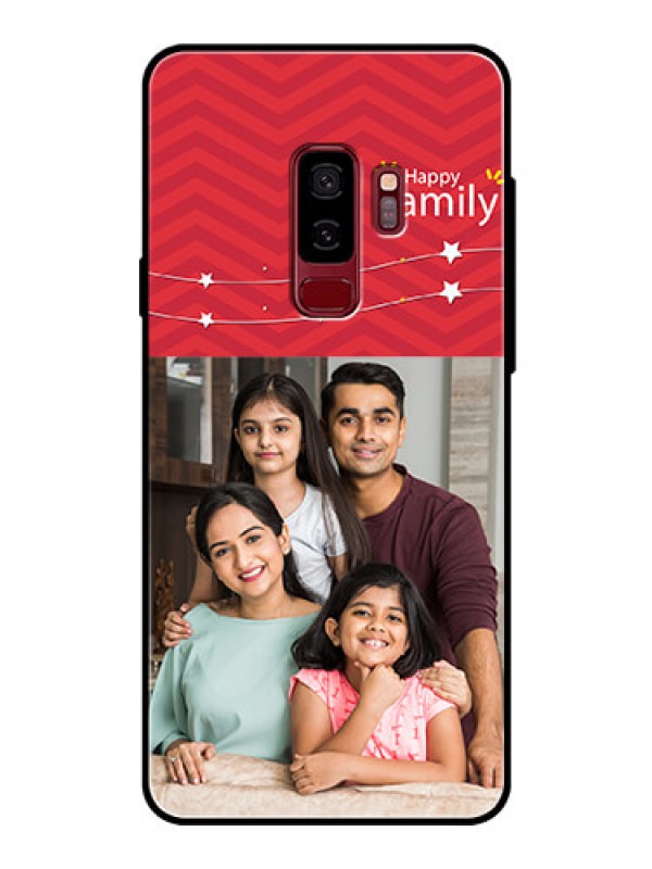 Custom Samsung Galaxy S9 Plus Personalized Glass Phone Case  - Happy Family Design