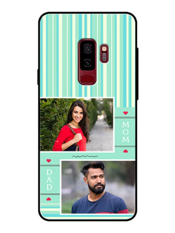 Custom Samsung Galaxy S9 Plus Custom Glass Phone Case  - Mom & Dad Pic Design