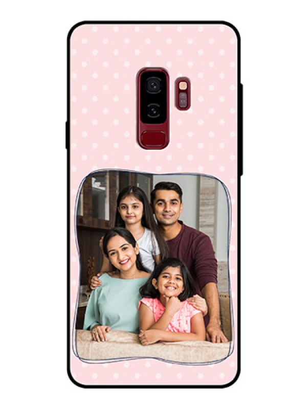 Custom Samsung Galaxy S9 Plus Custom Glass Phone Case  - Family with Dots Design