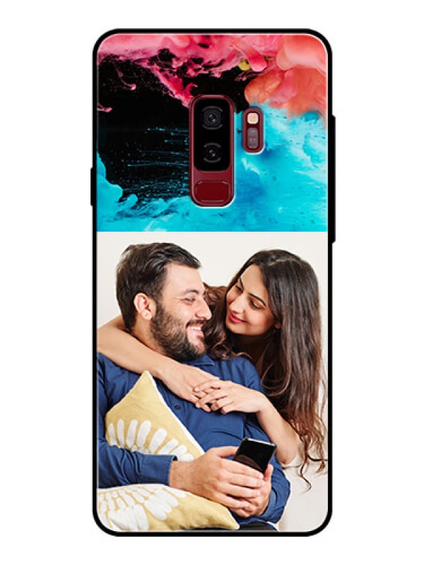Custom Samsung Galaxy S9 Plus Custom Glass Mobile Case  - Quote with Acrylic Painting Design
