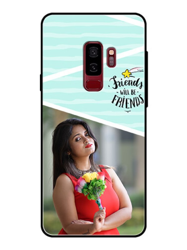 Custom Samsung Galaxy S9 Plus Custom Glass Phone Case  - Friends Picture Icon Design