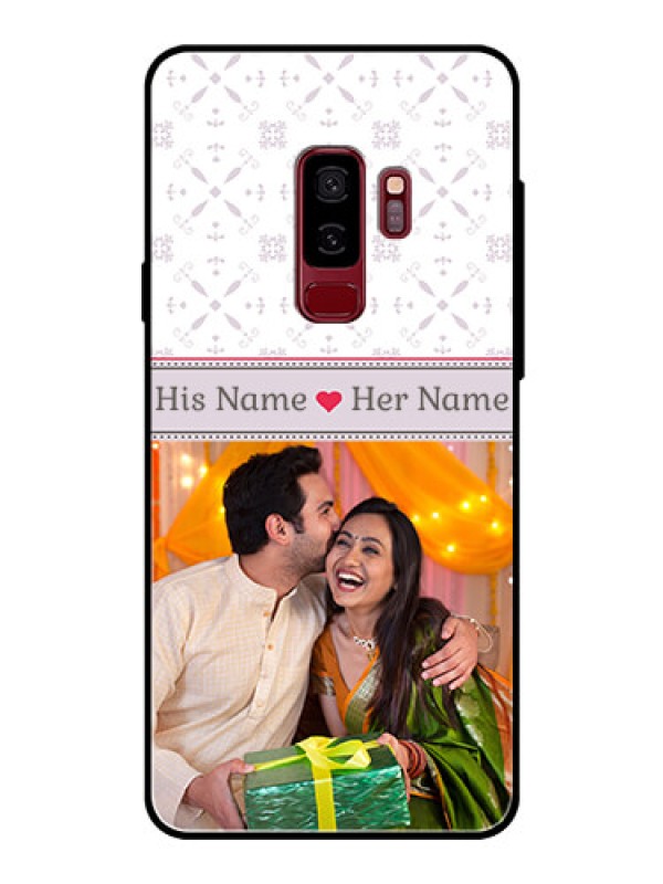 Custom Samsung Galaxy S9 Plus Custom Glass Mobile Case  - with Photo and Ethnic Design