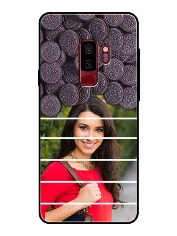Custom Samsung Galaxy S9 Plus Custom Glass Phone Case  - with Oreo Biscuit Design