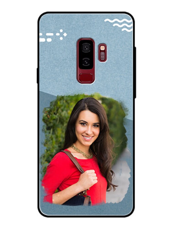 Custom Samsung Galaxy S9 Plus Custom Glass Mobile Case  - Grunge Line Art Design
