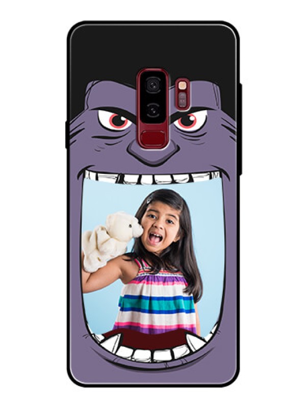 Custom Samsung Galaxy S9 Plus Custom Glass Phone Case  - Angry Monster Design