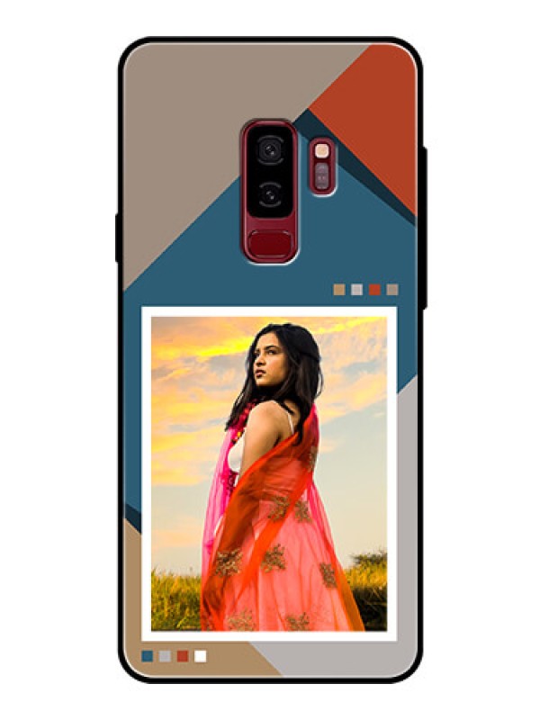 Custom Galaxy S9 Plus Personalized Glass Phone Case - Retro color pallet Design