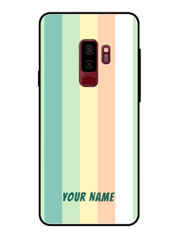 Custom Galaxy S9 Plus Photo Printing on Glass Case - Multi-colour Stripes Design