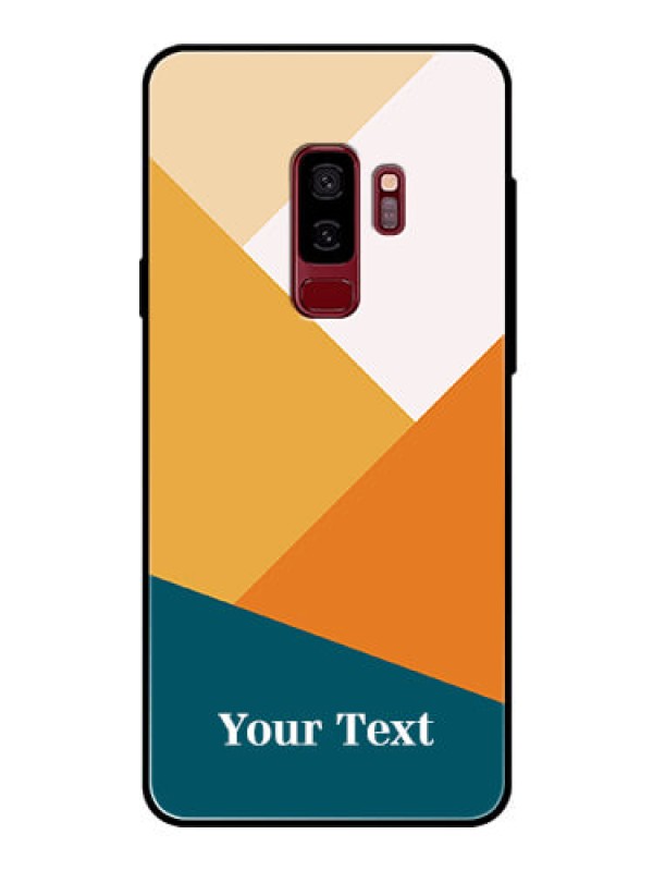Custom Galaxy S9 Plus Personalized Glass Phone Case - Stacked Multi-colour Design