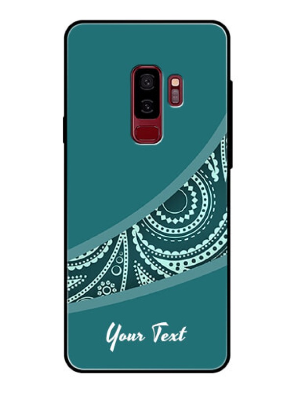 Custom Galaxy S9 Plus Photo Printing on Glass Case - semi visible floral Design