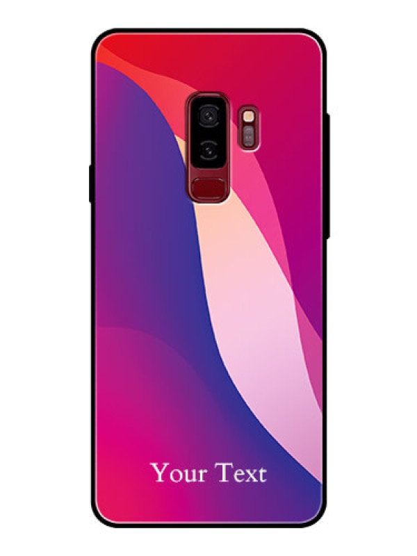 Custom Galaxy S9 Plus Personalized Glass Phone Case - Digital abstract Overlap Design