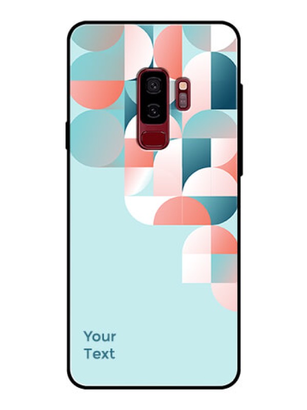 Custom Galaxy S9 Plus Custom Glass Phone Case - Stylish Semi-circle Pattern Design