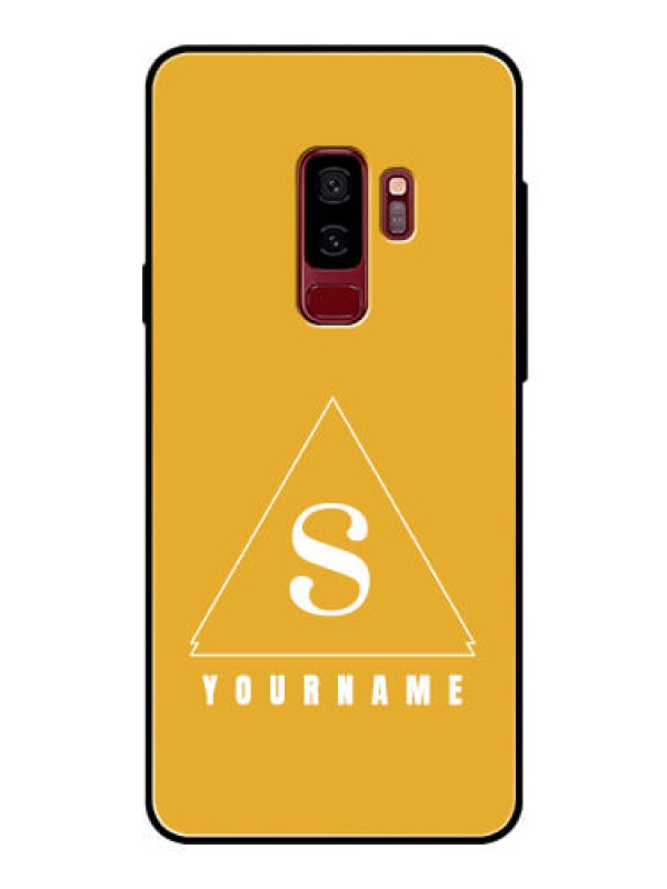 Custom Galaxy S9 Plus Personalized Glass Phone Case - simple triangle Design