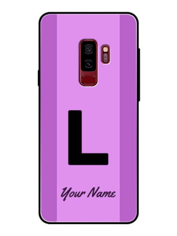 Custom Galaxy S9 Plus Custom Glass Phone Case - Tricolor custom text Design