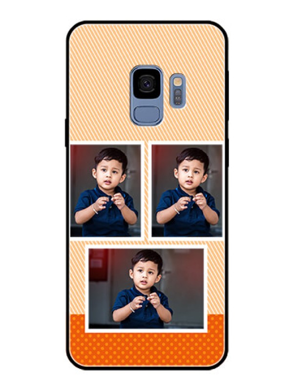 Custom Galaxy S9 Photo Printing on Glass Case  - Bulk Photos Upload Design
