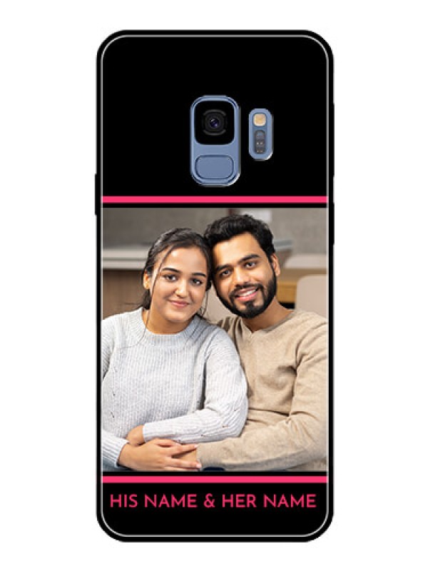 Custom Galaxy S9 Custom Glass Mobile Case  - with Add Text Design